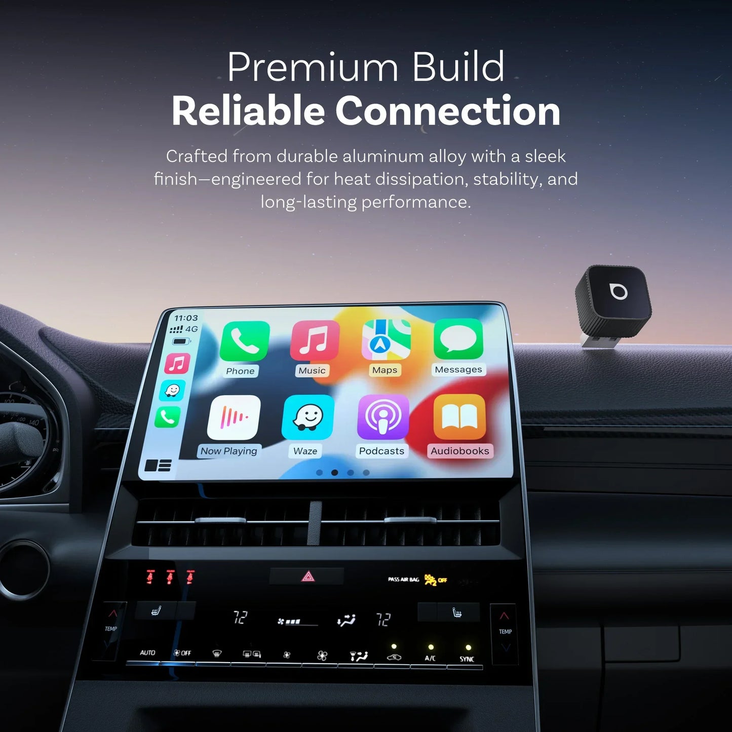 OTTOCAST Cube MINI Slim Wireless CarPlay Adapter