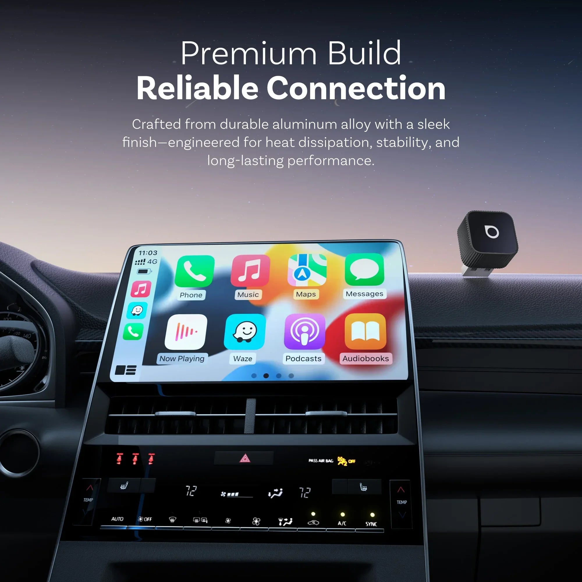 OTTOCAST Cube MINI Slim Wireless CarPlay Adapter