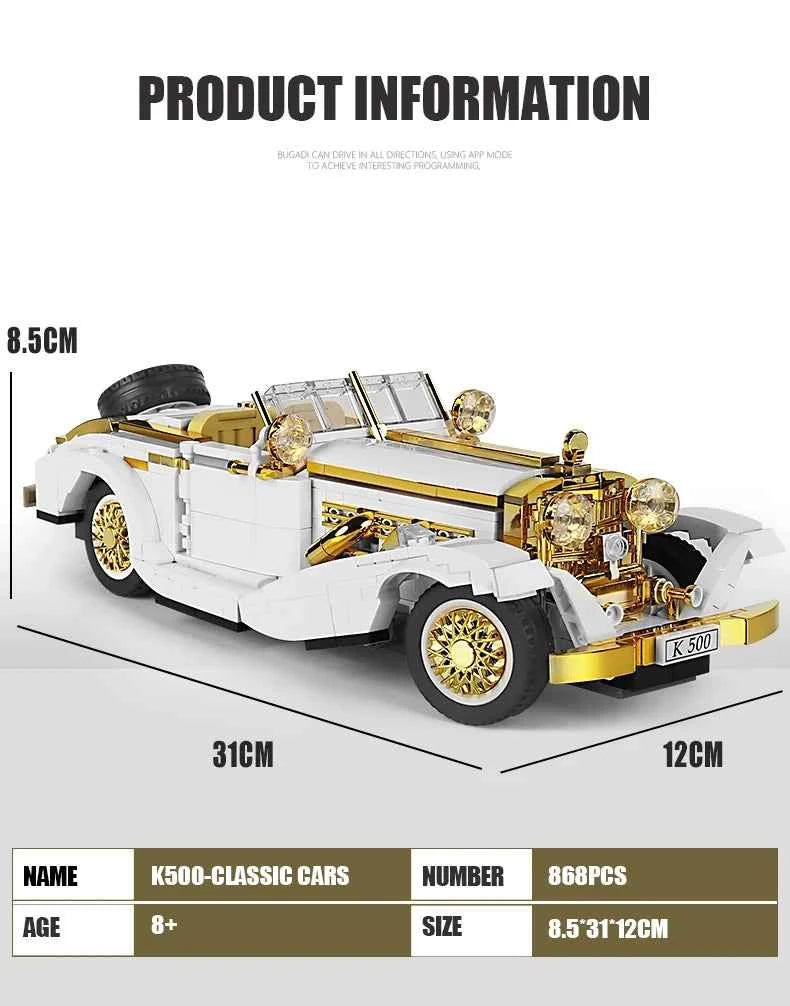 Mould King 10003 K500 Vintage Car - Limetastore