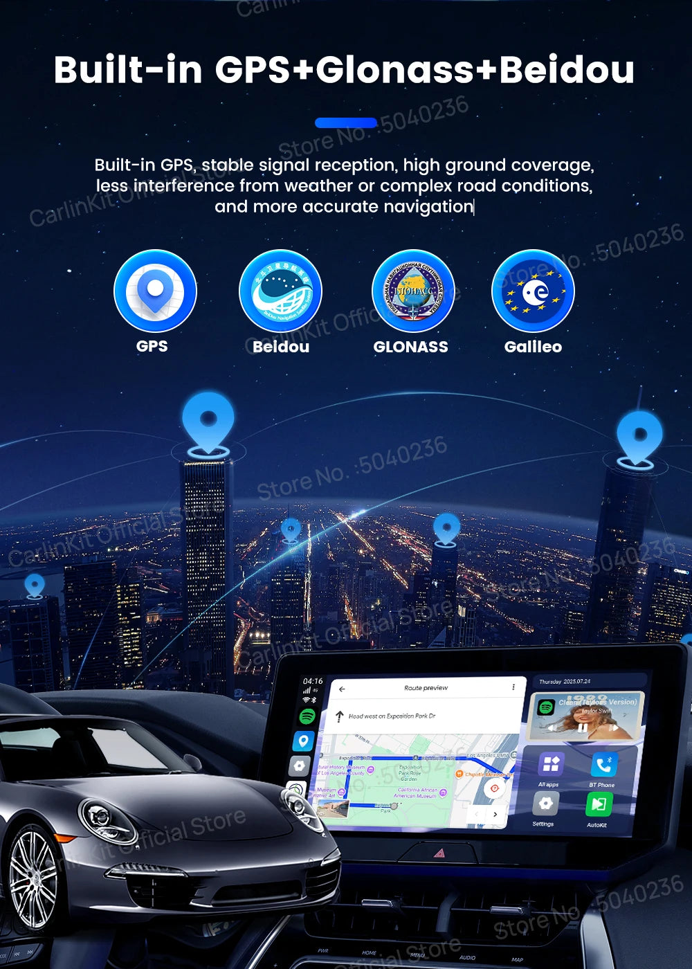CarlinKit Android 15 Ultra2 8+128GB brezžični CarPlay AI Box