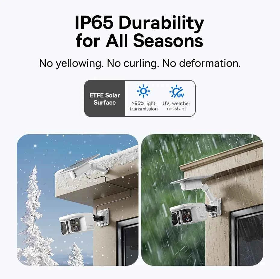 Baseus Security X1 Pro Outdoor Dual Camera Wireless 3K Camera Solar Panel Face Recognition Smart AI Tracking Security Camera - Limetastore