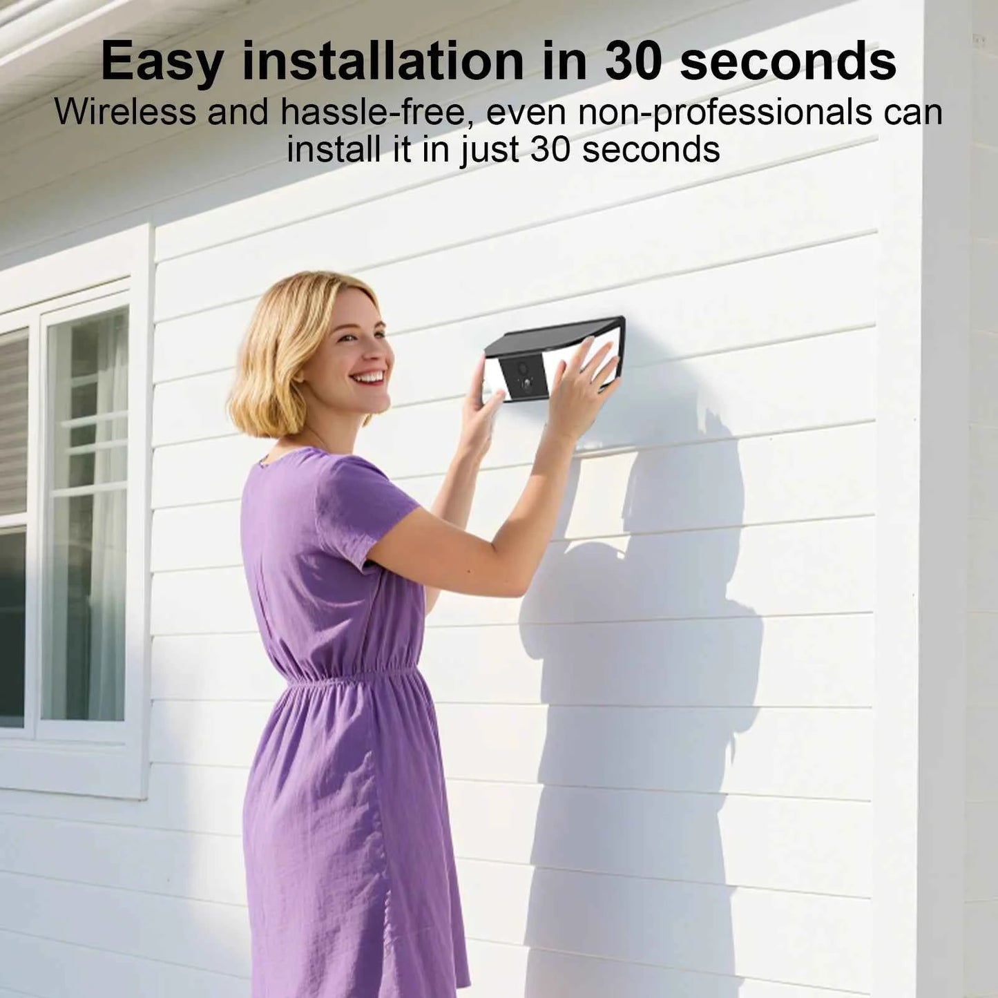 ARCCTV 2K WiFi Solar Camera Security Outdoor Wireless Floodlight Camera Humanoid Detection Alarm Surveillance HD Two Way Audio - Limetastore
