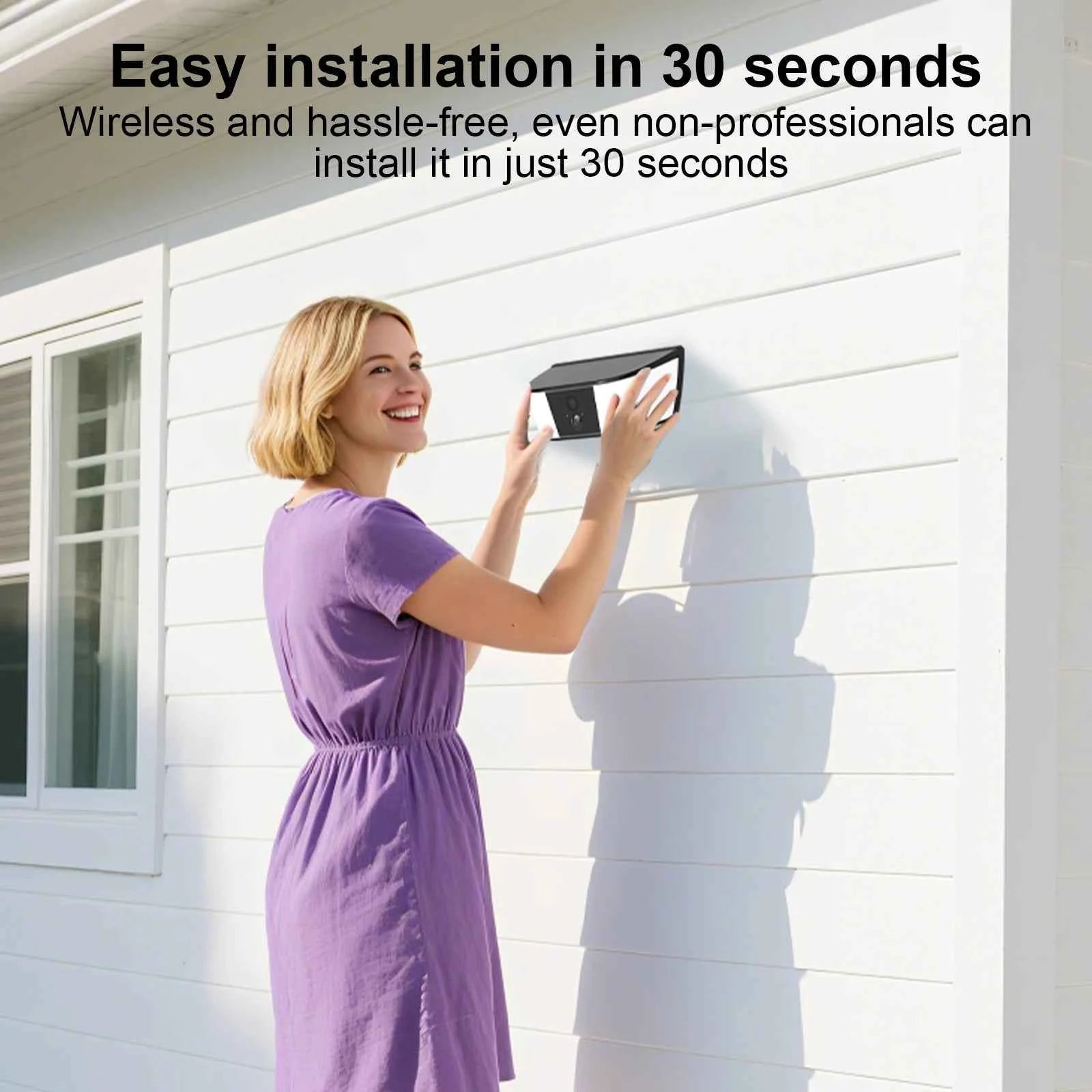 ARCCTV 2K WiFi Solar Camera Security Outdoor Wireless Floodlight Camera Humanoid Detection Alarm Surveillance HD Two Way Audio - Limetastore