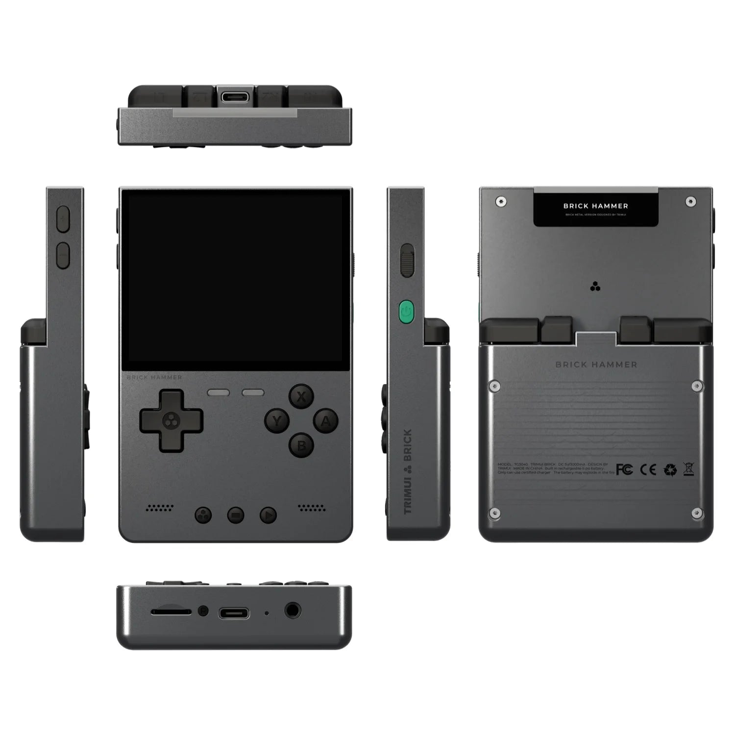 TRIMUI Brick Hammer Portable Handheld Game Player CNC Full Metal 3.2'' IPS Screen Retro Games Linux System Video Gaming Device - Limetastore