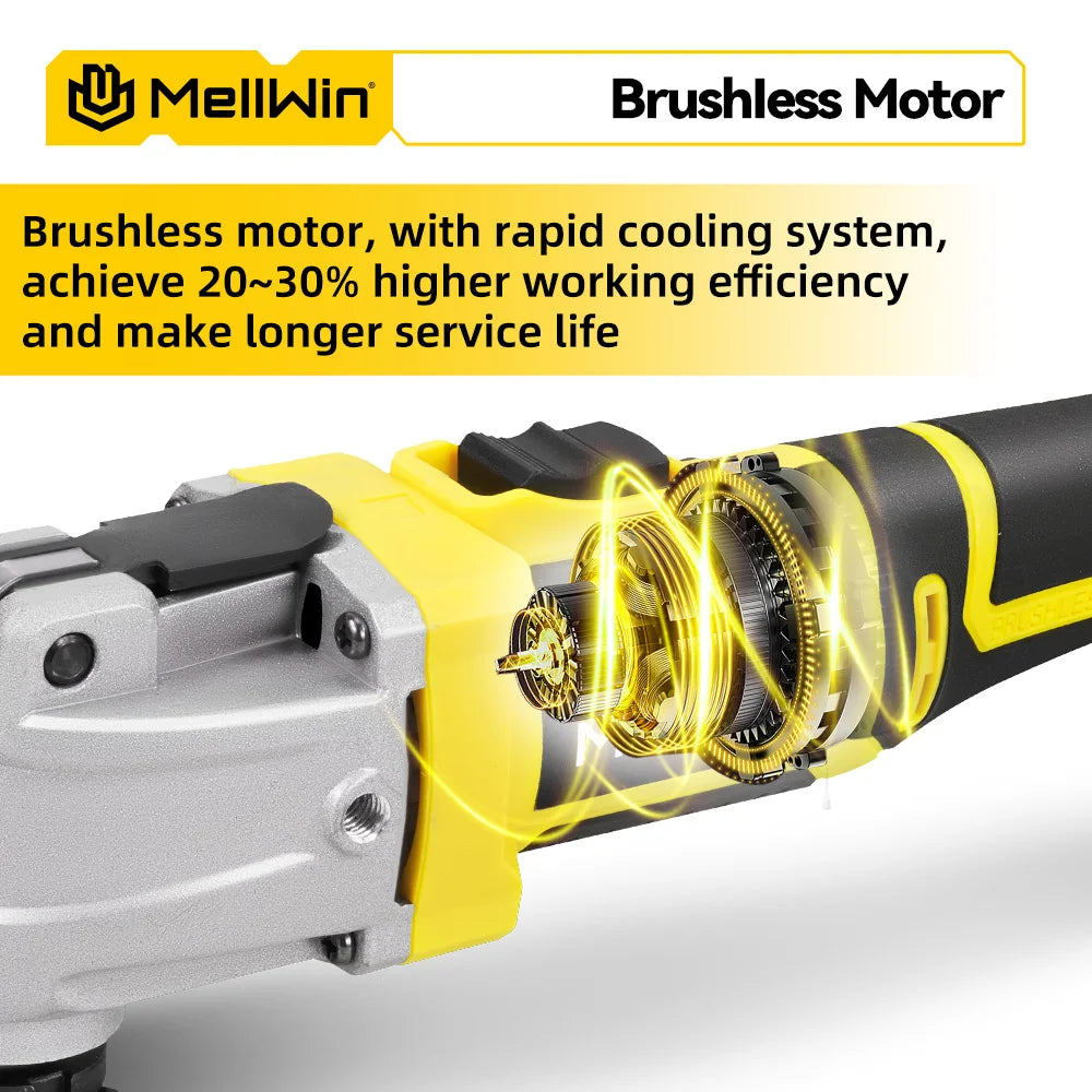 MELLWIN Brushless Oscillating Multi Function Tool Electric Saw Polisher woodworking Cutting Tool For Makita 18V Battery Pin - Limetastore