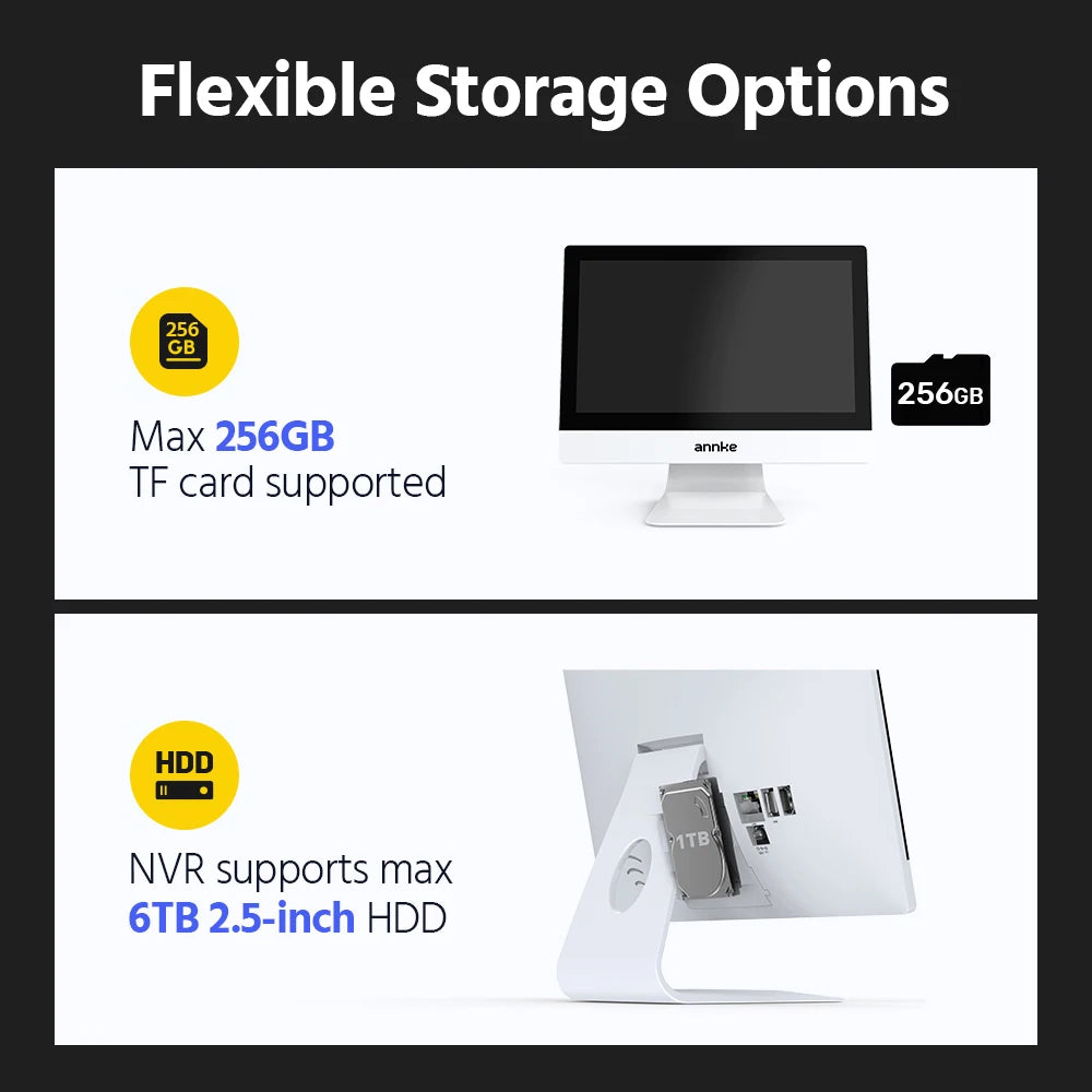 ANNKE 8MP 4K brezžični CCTV sistem | 10-kanalni NVR, dvopasovni WiFi, dvosmerni zvok, IR nočni vid