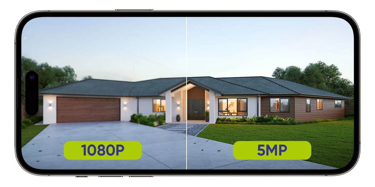 SANNCE 5MP TVI kamere | 4× IR nočni vid, 12 IR LED, 3,6 mm leča, BNC kabel