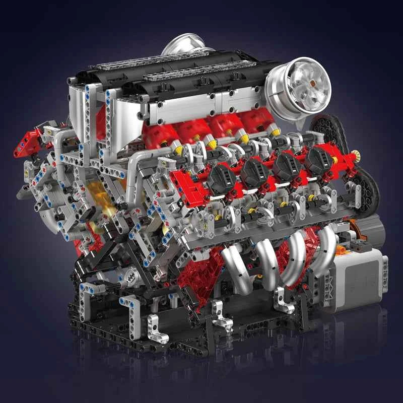 Mould King 10130 F488 Supercar V8 Engine Building Set | Technical Car Part - Limetastore