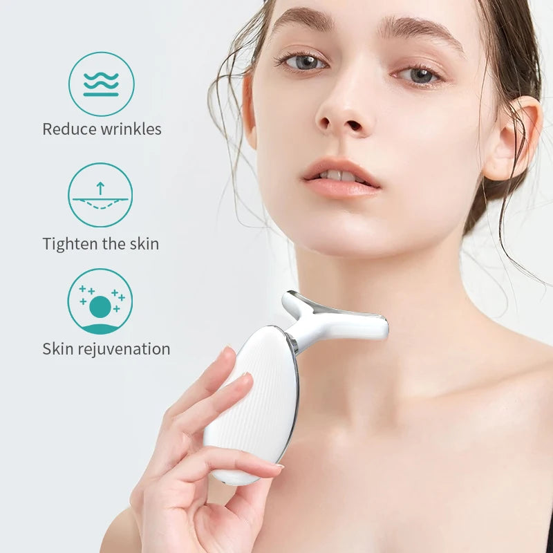 ANLAN Neck & Face Beauty Device | EMS Lifting, 3‑Color Light, Double‑Chin Reduction