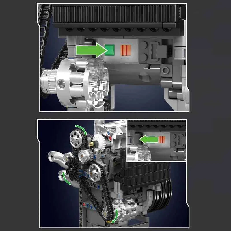 Mould King 10215 Motorized Supercar Engine Building Set | Technical Car Toy - Limetastore