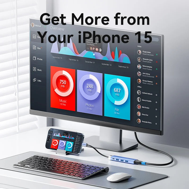 Vention zvezdišče USB-C 5-v-1 | HDMI 4K, PD 100 W, priklopna postaja USB 3.0 5 Gbps