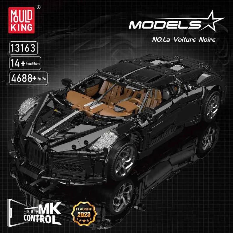 Mould King 13163 La Voiture Noire Remote Control Technical Sport Racing Car — RC Building Block Model - Limetastore