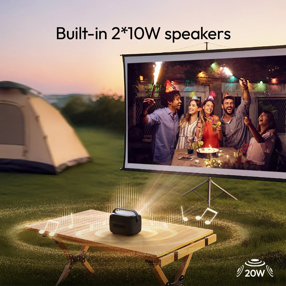 BYINTEK R20 Max Smart DLP Projector – 15600mAh Massive Battery, Android 11.0