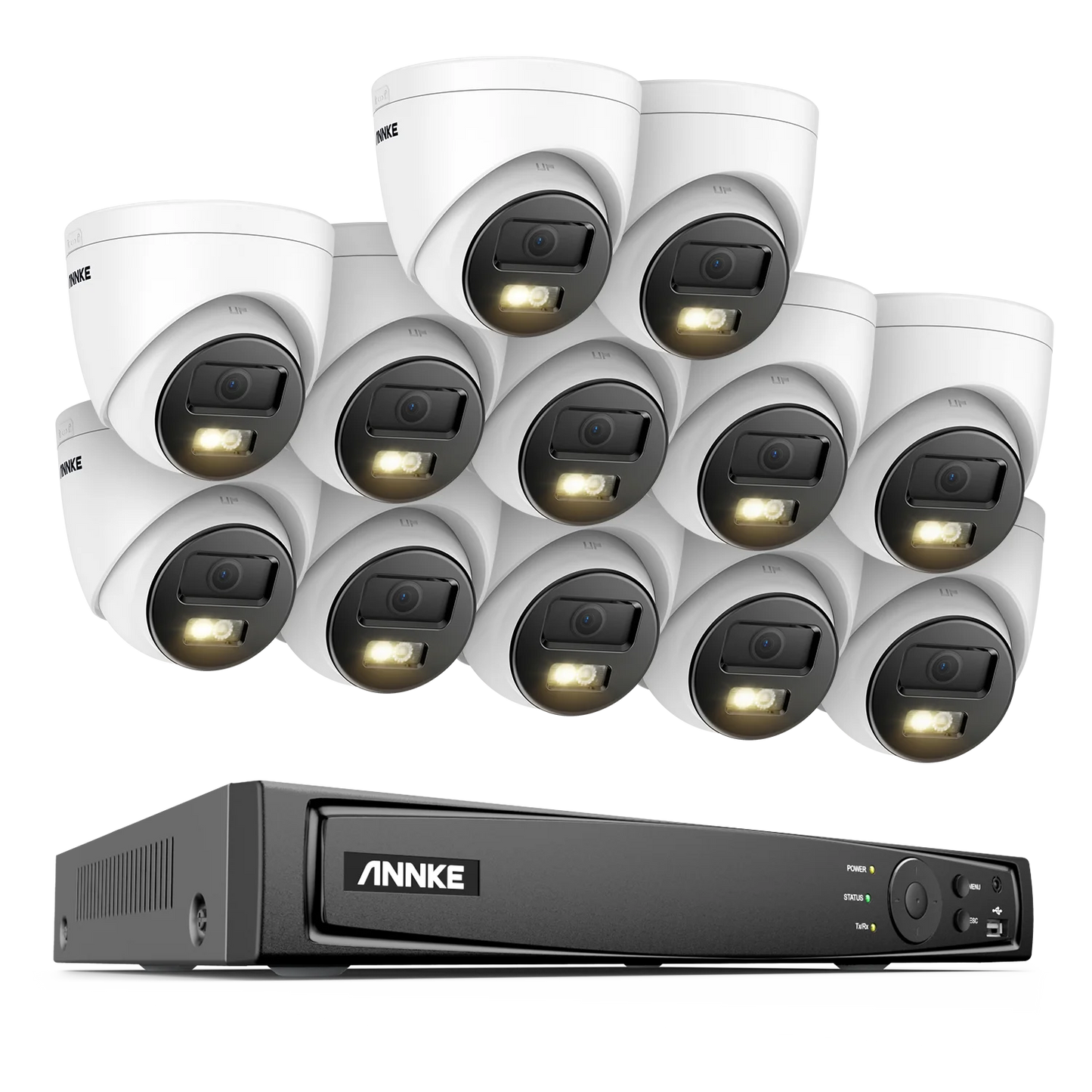ANNKE 12MP 6K PoE CCTV sistem | 16-kanalni NVR, kamere z dvojno lučjo, zvok, zaznavanje ljudi in vozil