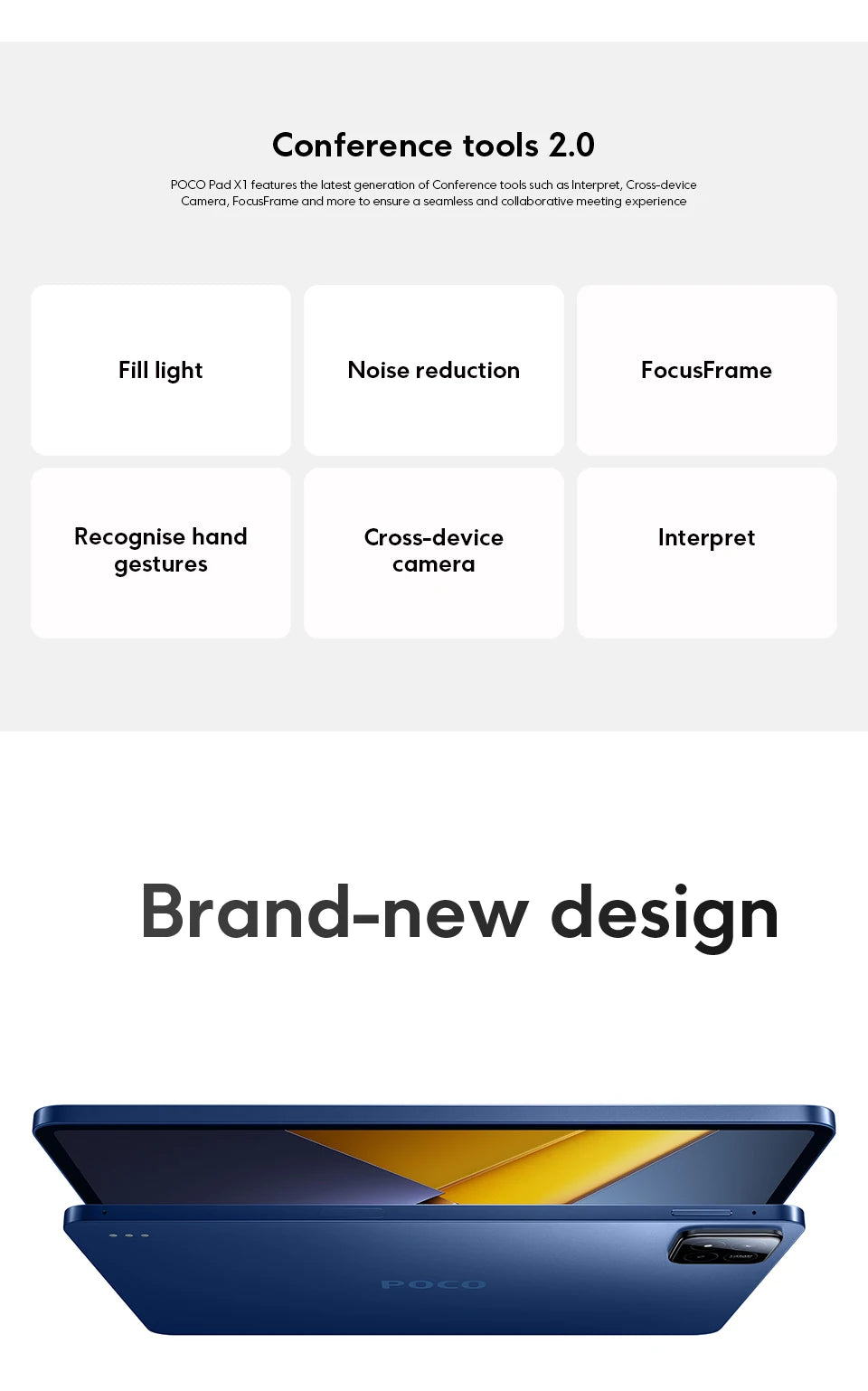 POCO Pad X1 Global Version Tablets Snapdragon 7+ Gen 3 11.2'' 3.2K 144Hz Display 8850mAh 45W Turbo Charging 13MP Main Camera - Limetastore