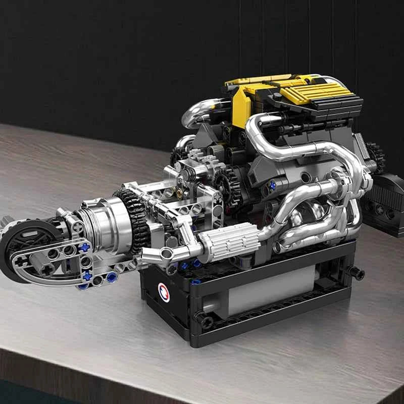 Mould King 10207 Motorized PAG Supercar V12 Engine Building Set - Limetastore
