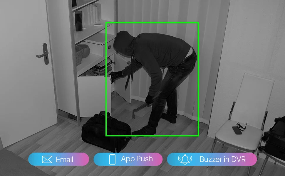 ZOSI 8-kanalni 1080P žični varnostni sistem kamer – H.265+ 5MP Lite DVR snemalnik z 2MP notranjo/zunanjostjo