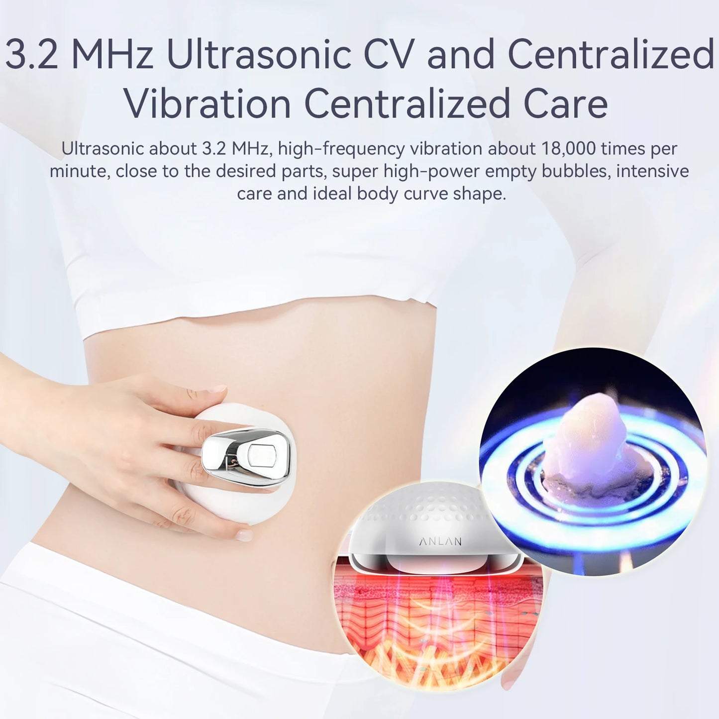 ANLAN RF Slimming Machine | 5‑in‑1 EMS Cavitation Fat Burner