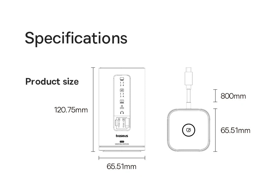 Baseus 11‑v‑1 zvezdišče USB‑C | DP 4K@60Hz, HDMI, trojni zaslon, RJ45, PD 100W, priklopna postaja USB 3.1