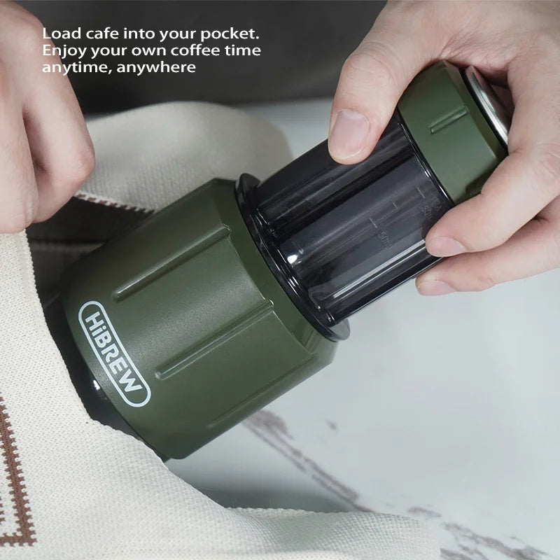 HiBREW H4D Manual Portable Espresso Maker – 3-in-1 Multi-Capsule & Ground Coffee Machine