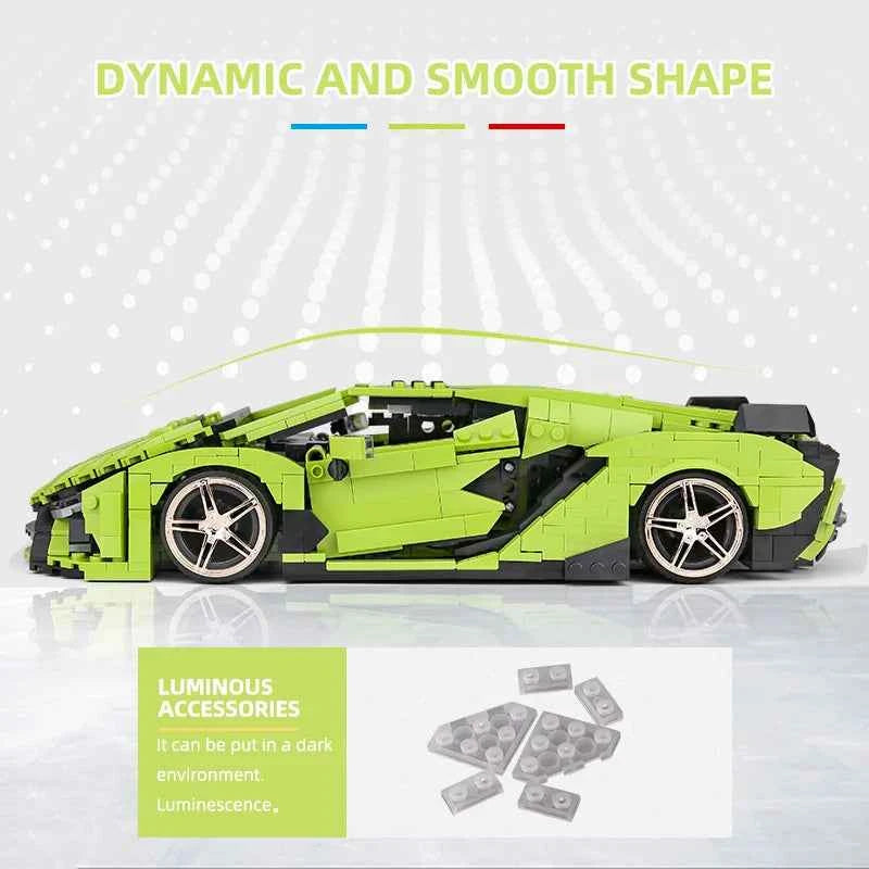 Mould King 10011 Technical Sian Sport Racing Car Building Blocks — DIY Assembly Gift - Limetastore