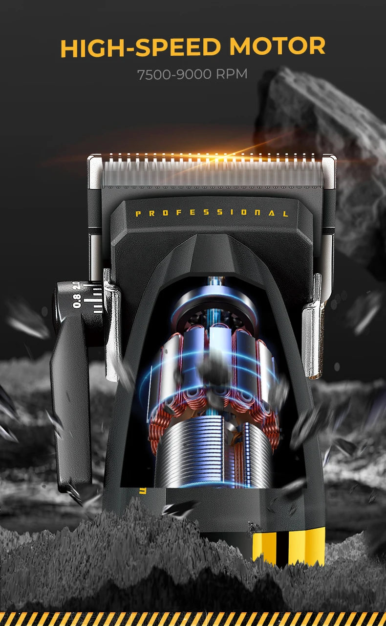 VGR V-285 Professional Hair Clipper – 9,000 RPM, 150-Min Runtime, 6 Combs