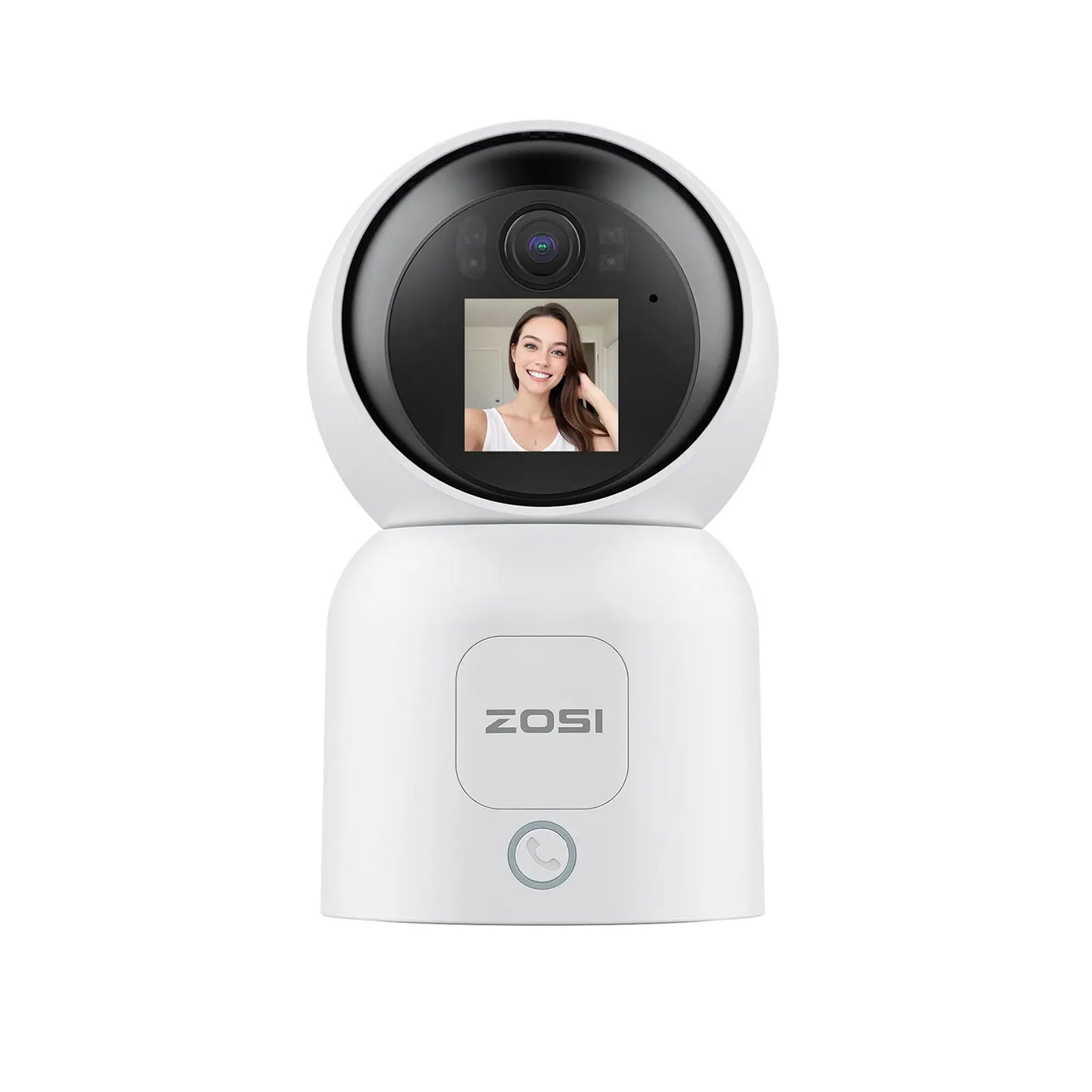 ZOSI 360° PTZ pametna domača varnostna kamera – notranji WiFi monitor za dojenčke in hišne ljubljenčke s samodejnim sledenjem, zaznavanjem z umetno inteligenco in HD nočnim vidom