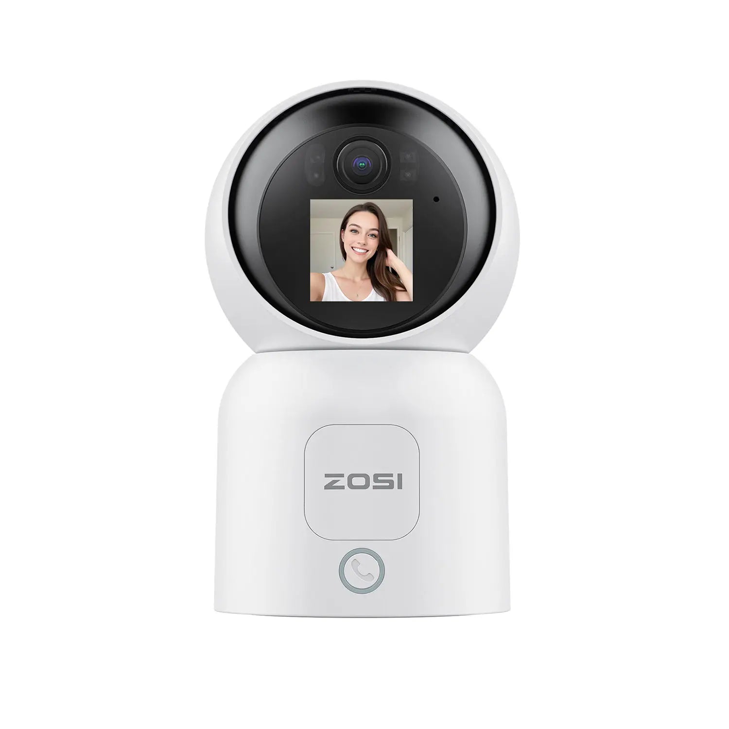 ZOSI 360° PTZ pametna domača varnostna kamera – notranji WiFi monitor za dojenčke in hišne ljubljenčke s samodejnim sledenjem, zaznavanjem z umetno inteligenco in HD nočnim vidom