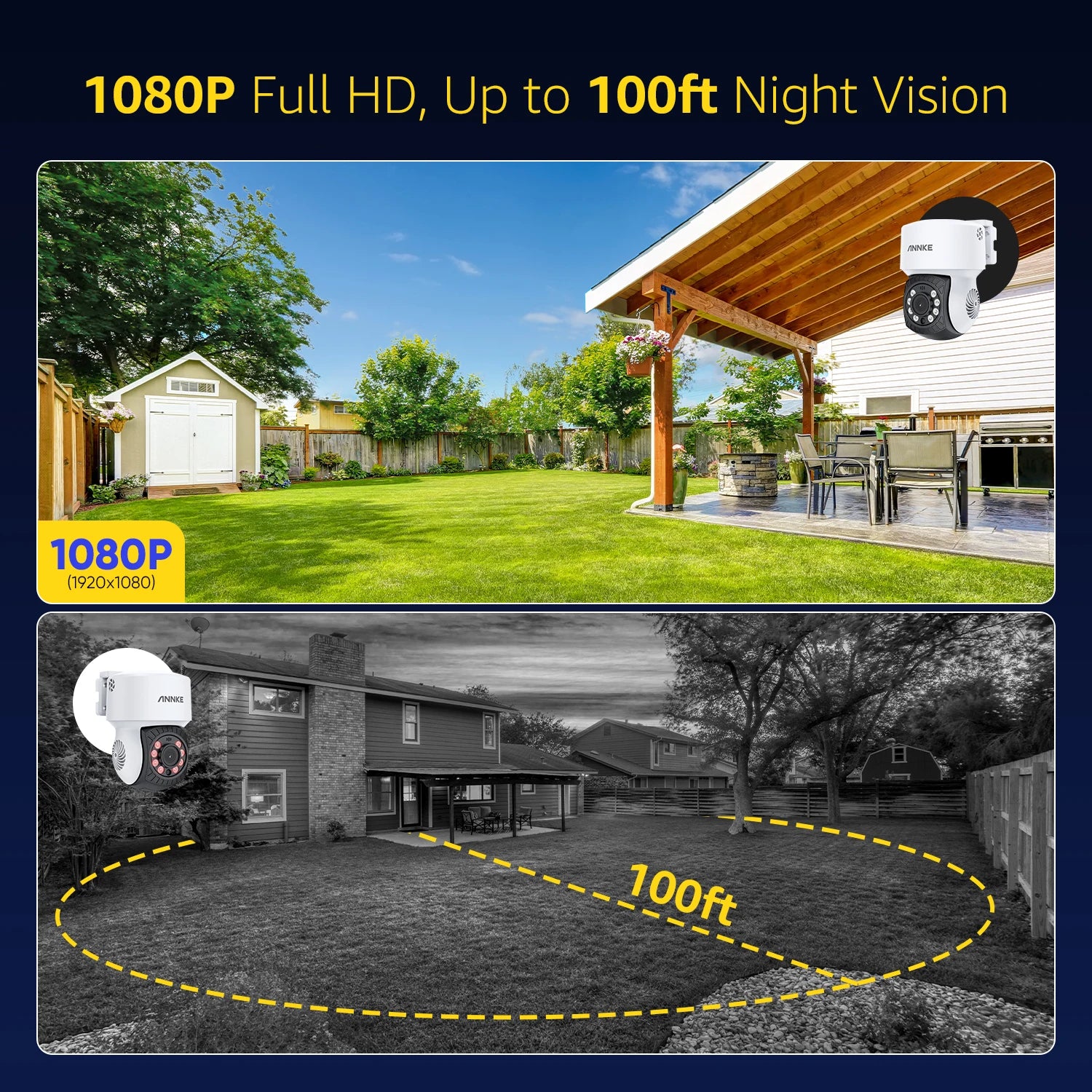 ANNKE 1080P CCTV sistem | 8-kanalni 5MP DVR, 8× IP65 kupolaste kamere, zaznavanje ljudi