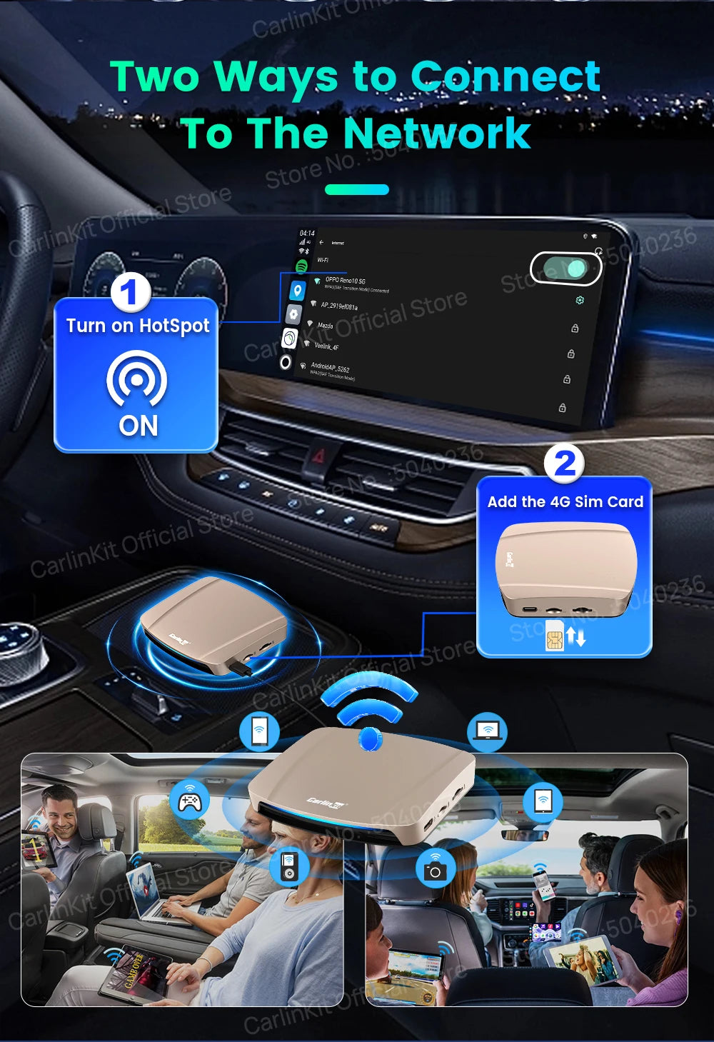 CarlinKit Tbox-Ultra Android 15 8+128GB Brezžični CarPlay AI Box