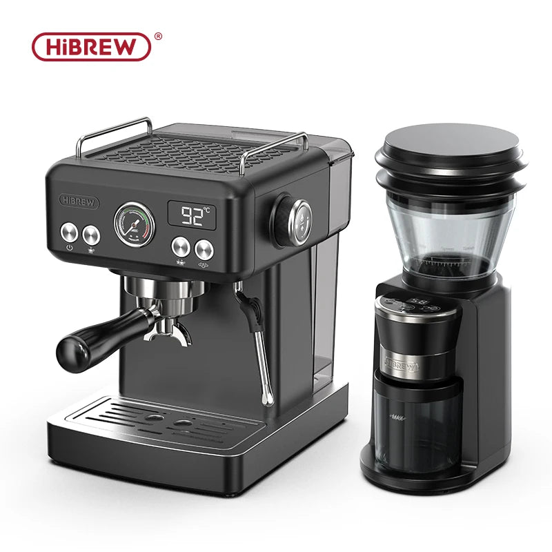 HiBREW H10A – profesionalni črni aparat za espresso | nastavljiva temperatura in prostornina | sistem prednamakanja