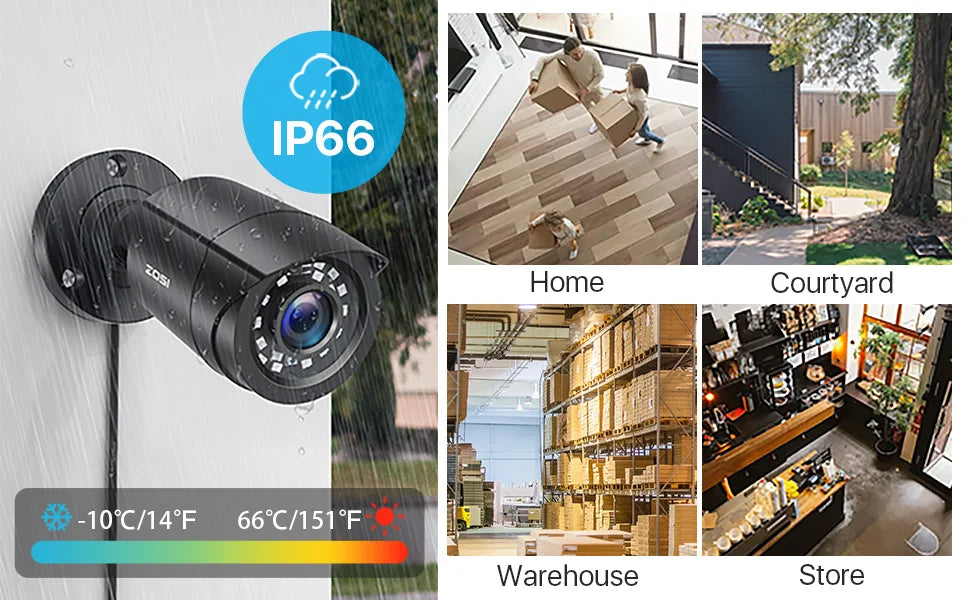 ZOSI 8-kanalni 5MP Lite CCTV varnostni sistem – H.265+ HD-TVI DVR komplet z 8 zunanjimi 1080p kamerami za nočno gledanje