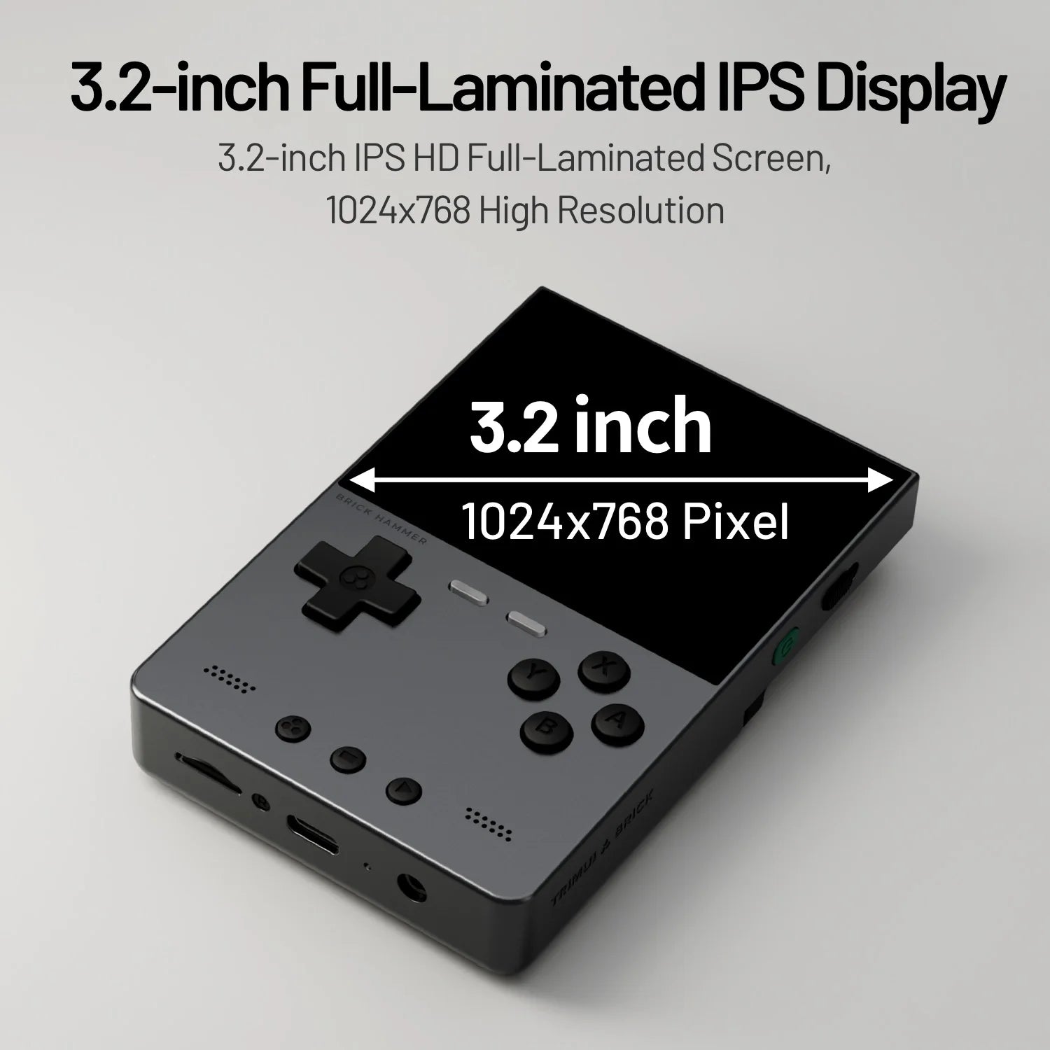 TRIMUI Brick Hammer Portable Handheld Game Player CNC Full Metal 3.2'' IPS Screen Retro Games Linux System Video Gaming Device - Limetastore