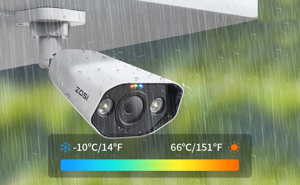 ZOSI 5MP PTZ PoE Security Camera System – 8CH 8MP NVR Kit with Two‑Way Audio | AI Face Detection