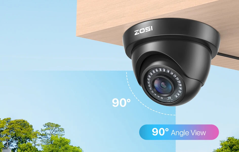 ZOSI 1080p 8-kanalni varnostni sistem CCTV za dom – H.265+ DVR z 2MP notranjimi/zunanji dome kamerami