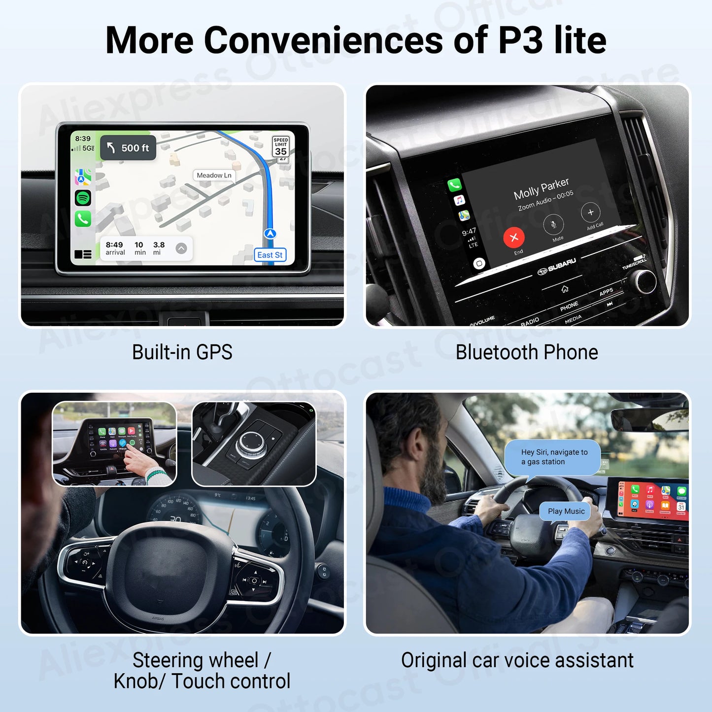 OTTOCAST P3 Lite 4+64G Brezžični CarPlay Android AI Box