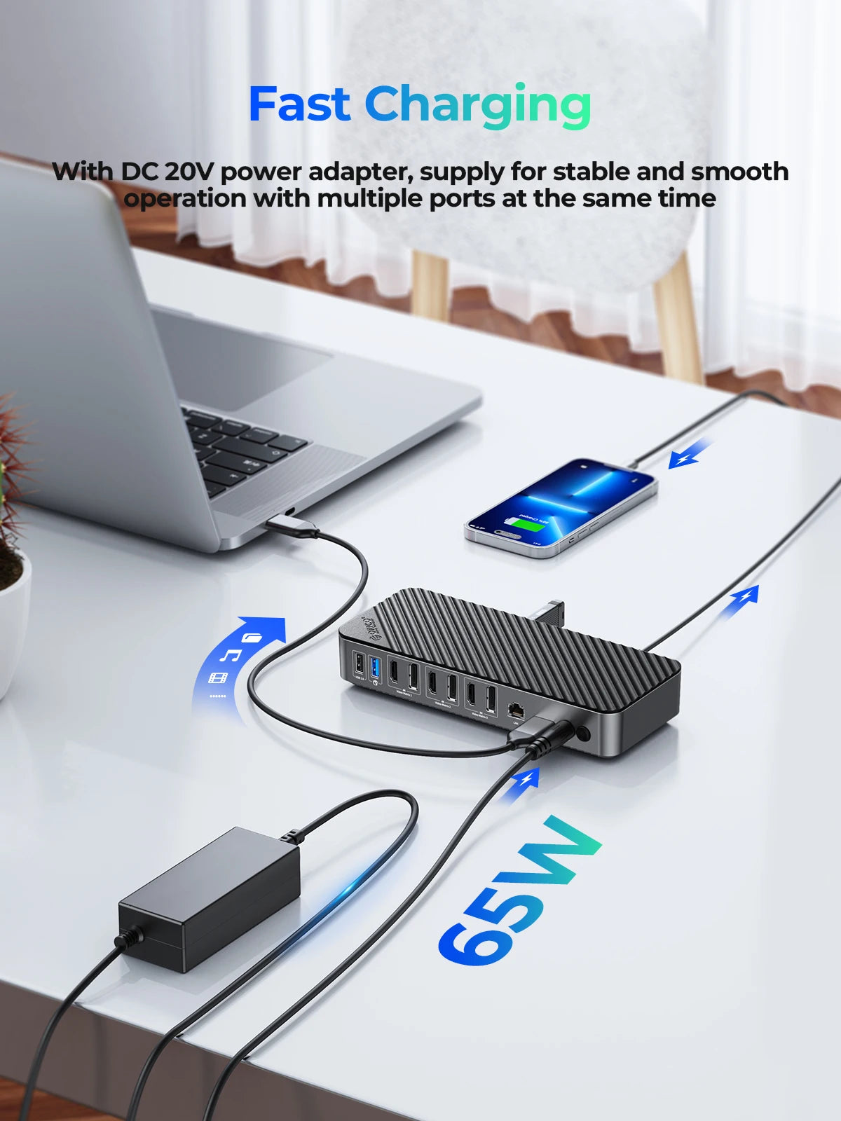ORICO USB C priklopna postaja Type C na 8K30Hz DP HDMI-Com 5 različnih zaslonov RJ45 PD 22 v 1 Več avdio 10Gbps HUB za namizne računalnike