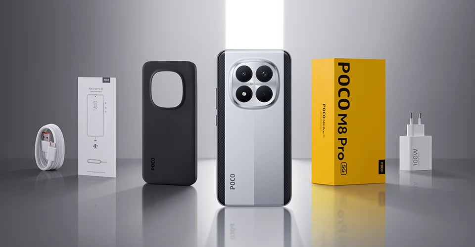 POCO M8 Pro 5G Smartphone Global Version Snapdragon® 7s Gen 4 Octa core 6500mAh battery 100W HyperCharge  6.83" CrystalRes 1.5K AMOLED display 50MP Camera NFC - Limetastore