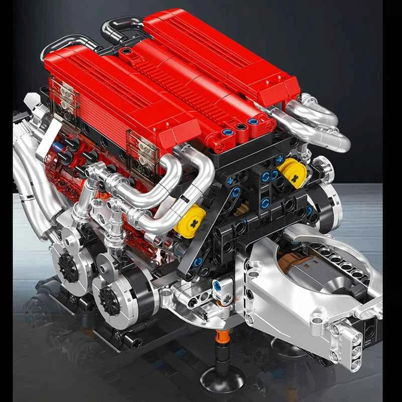Mould King 10163 Motorized BGT Supercar W16 Engine Building Set - Limetastore