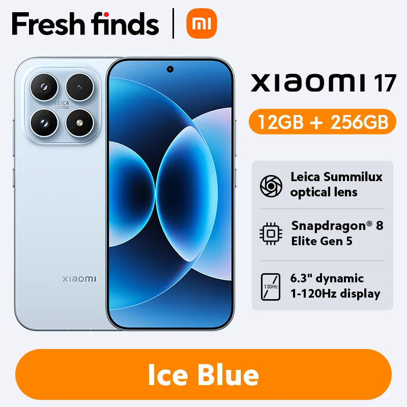 FR Warehouse Global Version Xiaomi 17 Smartphone Snapdragon® 8 Elite Gen 5 CPU Leica Camera 6330mAh 100W HyperCharge 6.3" OLED D - Limetastore