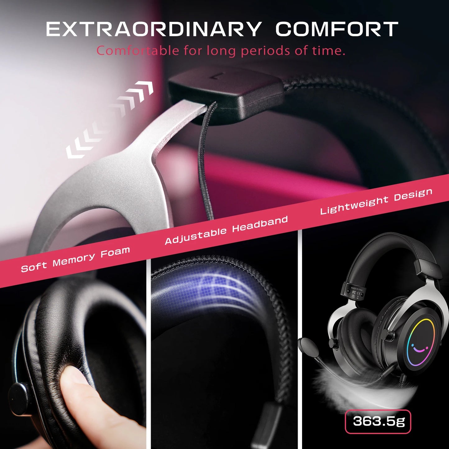 FIFINE Ampligame H3 Gaming slušalke | Stereo zvok in odstranljiv mikrofon
