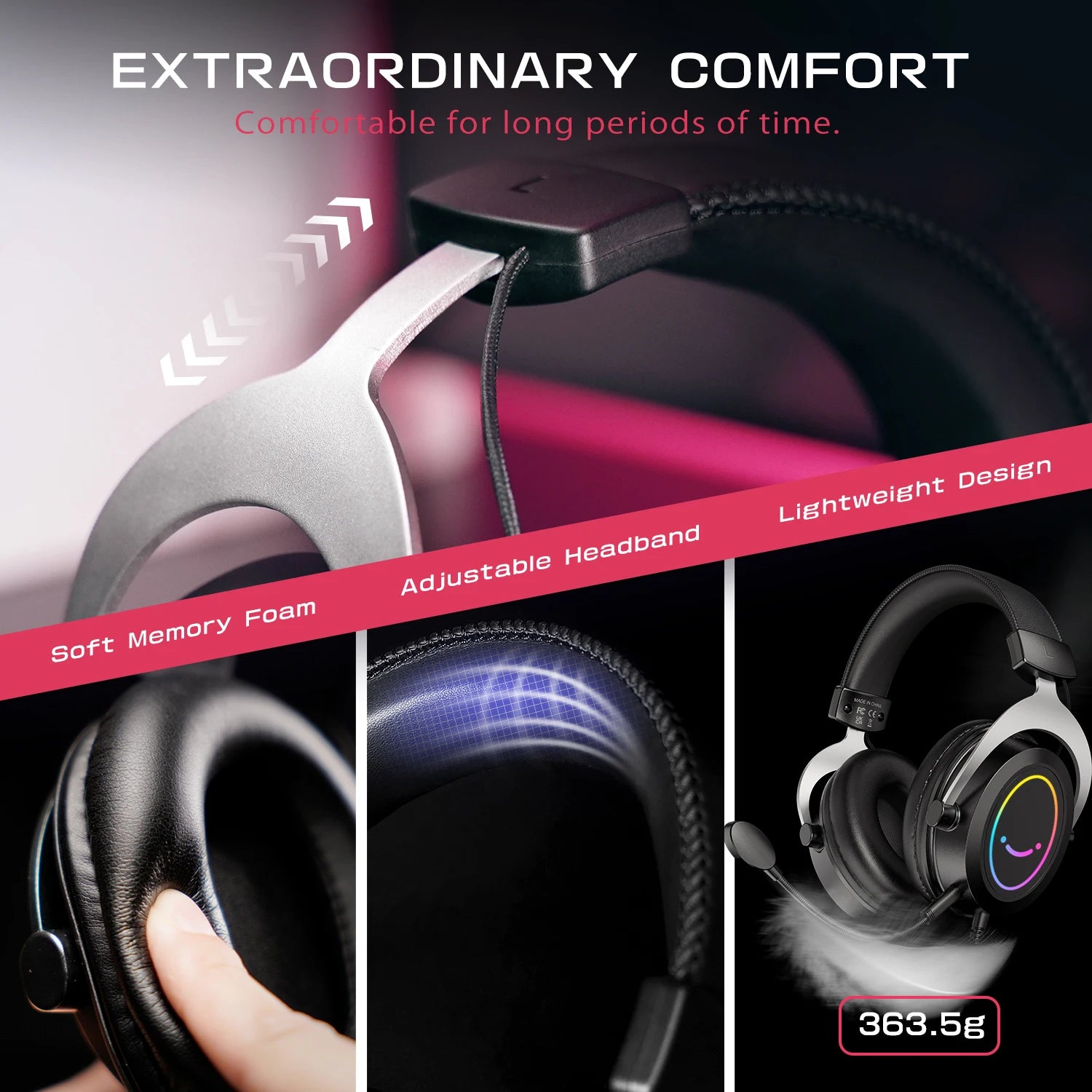 FIFINE Ampligame H3 Gaming slušalke | Stereo zvok in odstranljiv mikrofon