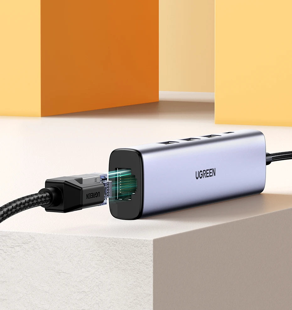 UGREEN USB Ethernet Adapter 1000/100Mbps USB 3.0 HUB RJ45 LAN