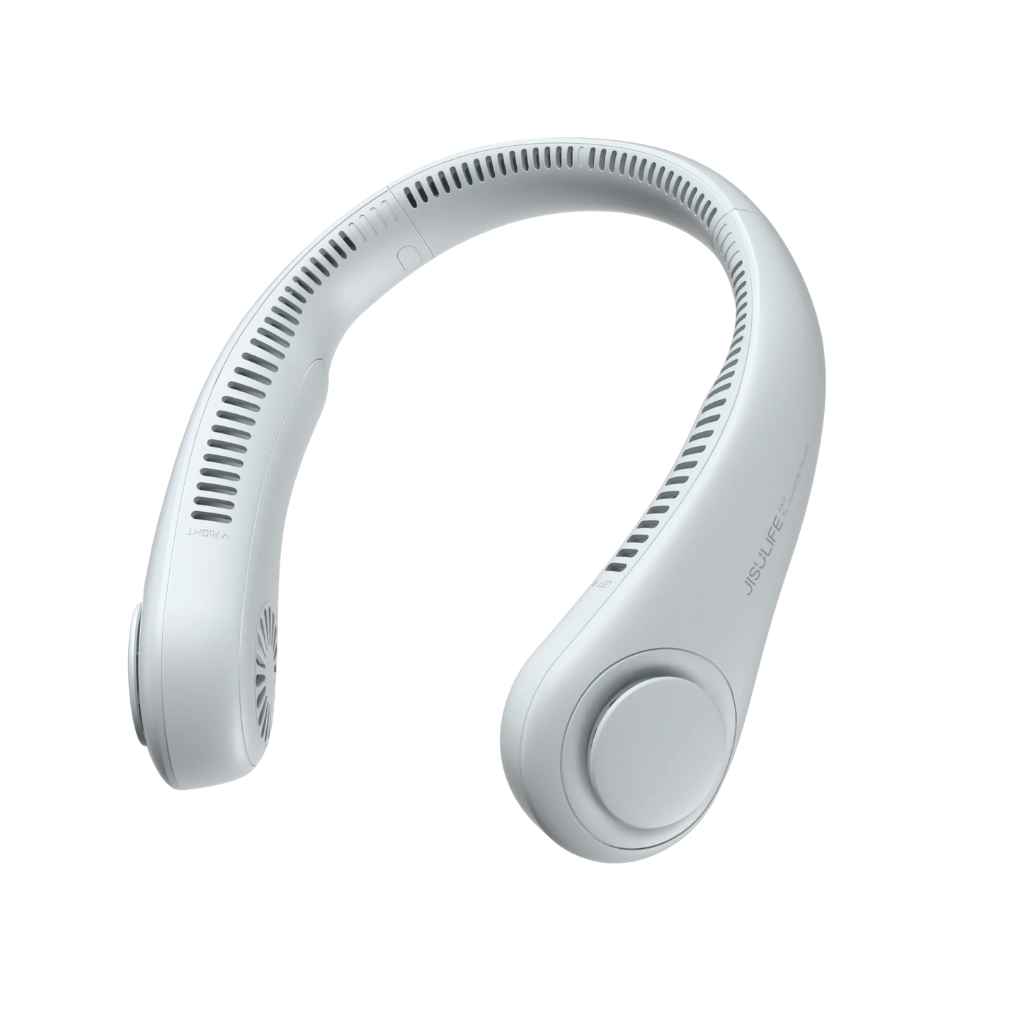 JISULIFE prenosni ovratni ventilator – 4000 mAh polnilni ventilator brez rezil, 5 hitrosti