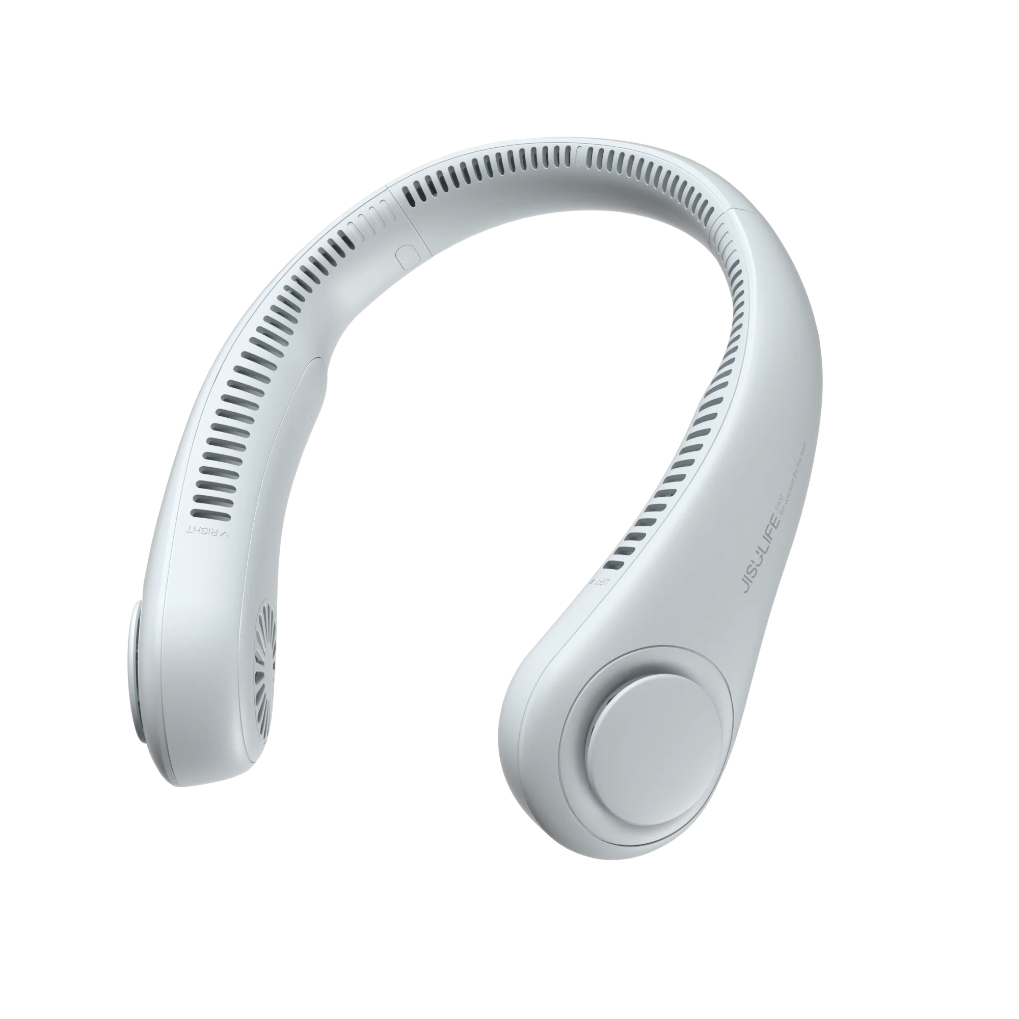 JISULIFE prenosni ovratni ventilator – 4000 mAh polnilni ventilator brez rezil, 5 hitrosti