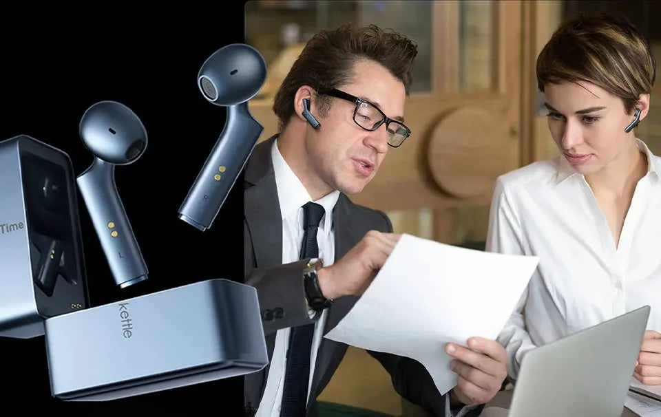 Slušalke za prevajanje Timekettle W4 Bone-Voiceprint, 43 jezikov, poslovna uporaba