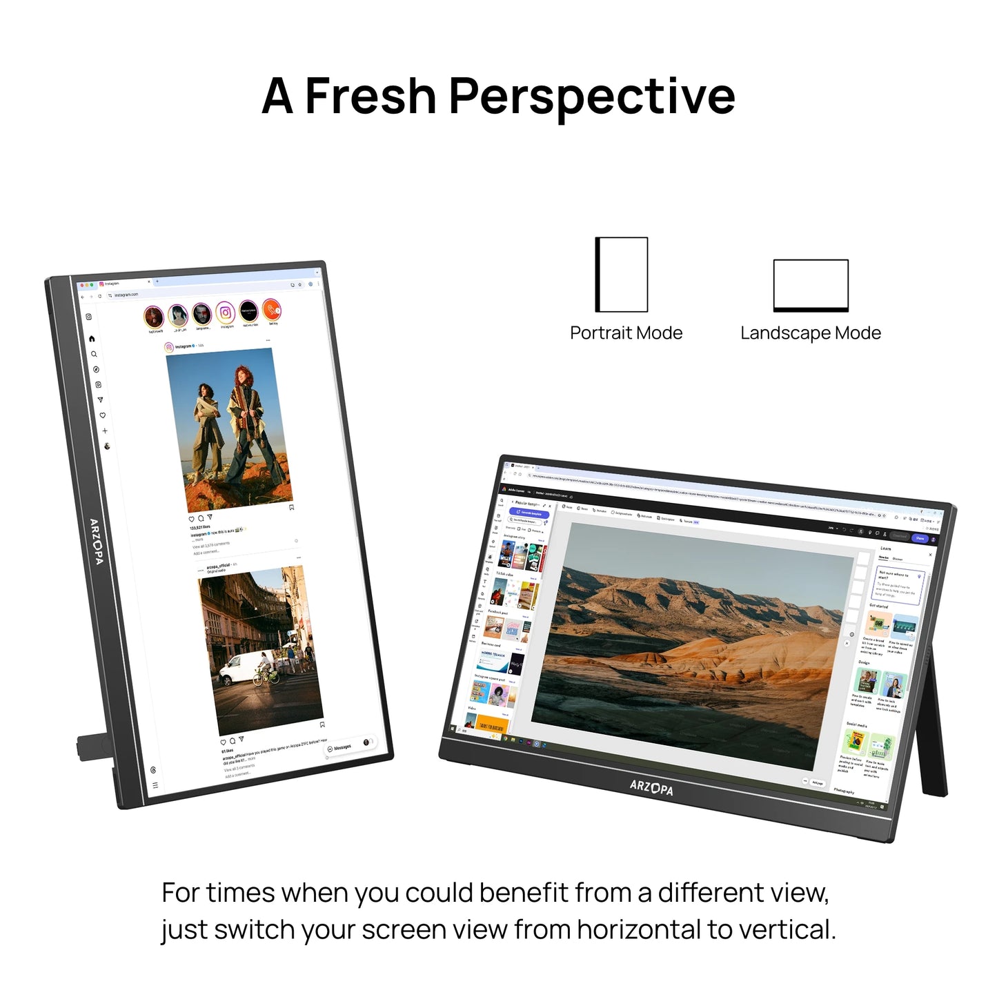 ARZOPA 17.3" Portable Gaming Monitor | 1080P FHD IPS, Kickstand, USB‑C & HDMI