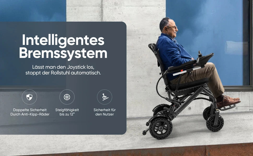 Terenski električni invalidski voziček za odrasle (zmogljiv dvojni motor, zložljiv, motoriziran)