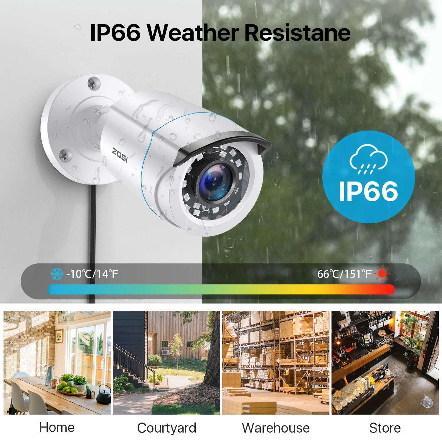 ZOSI 1080p 2MP žični varnostni sistem za dom – 8-kanalni H.265+ DVR s 4/8 zunanjimi nočnimi kamerami