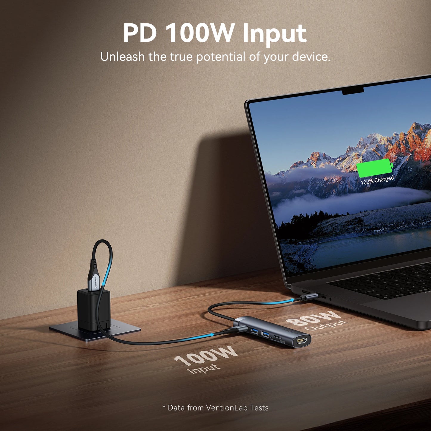 Vention USB‑C HDMI Hub | 4K30Hz, USB 3.0, SD/TF, PD 100W Multiport Adapter